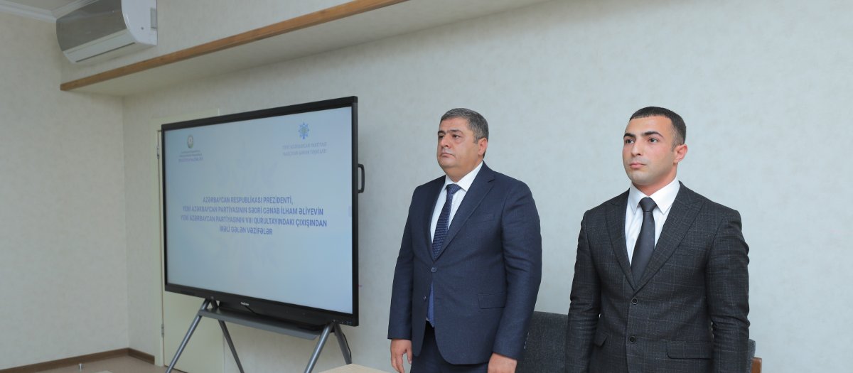 Yeni Azərbaycan Partiyası Naxçıvan şəhər təşkilatı tərəfindən Maliyyə Nazirliyində müşavirə keçirilib
